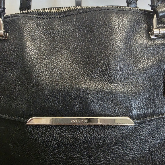 Coach Madison Georgie Satchel in black leather - Picture 10 of 15
